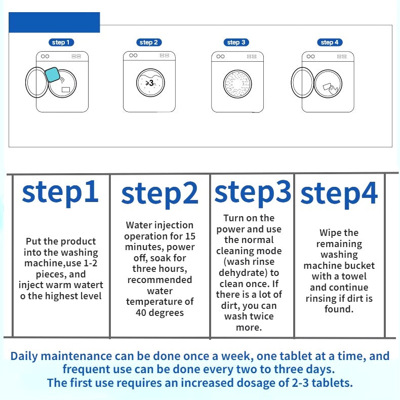 4/8/12 PCS Washing Machine Effervescent Cleaning Tablets