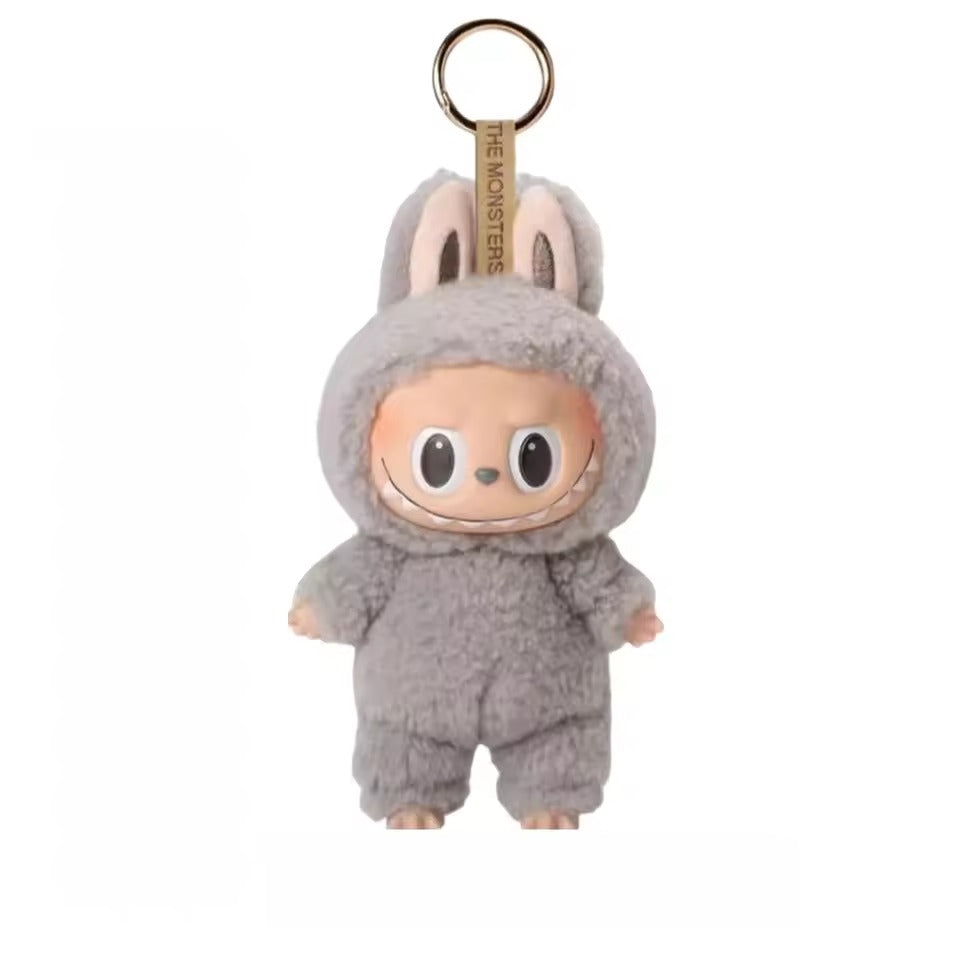 Labubu Doll Box Cute Vinyl Toy – Keychain Toy with Plush Clothes
