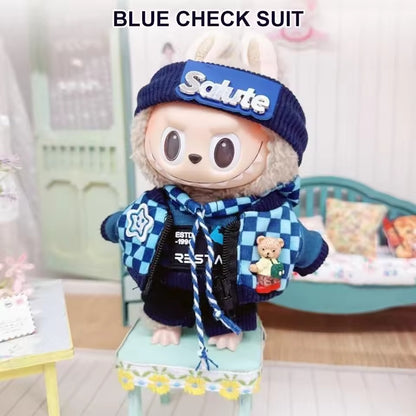 Labubu Doll Box Cute Vinyl Toy – Keychain Toy with Plush Clothes